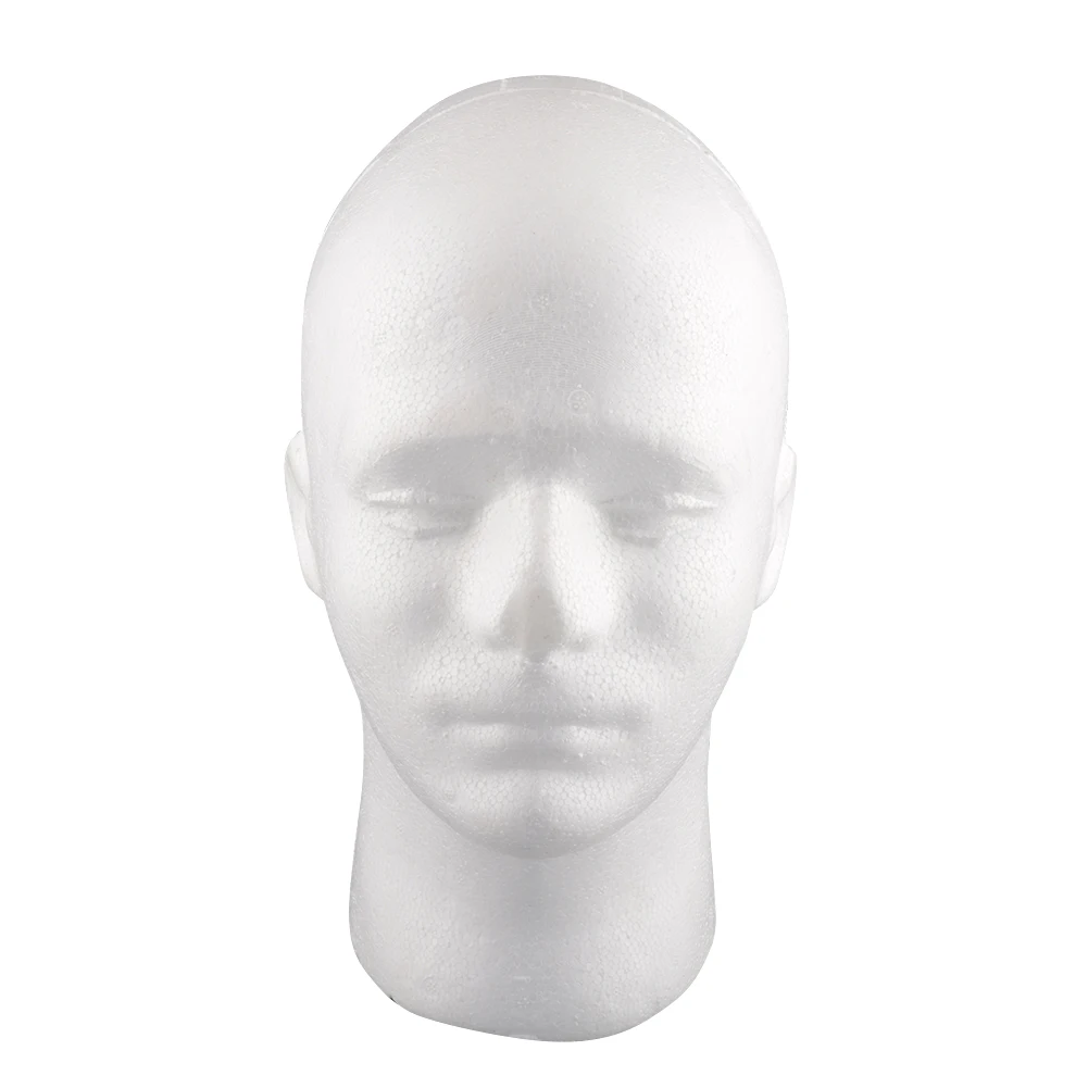 Male Styrofoam Foam Manikin Head Stand Mannequins Display Wig Hat 54cm