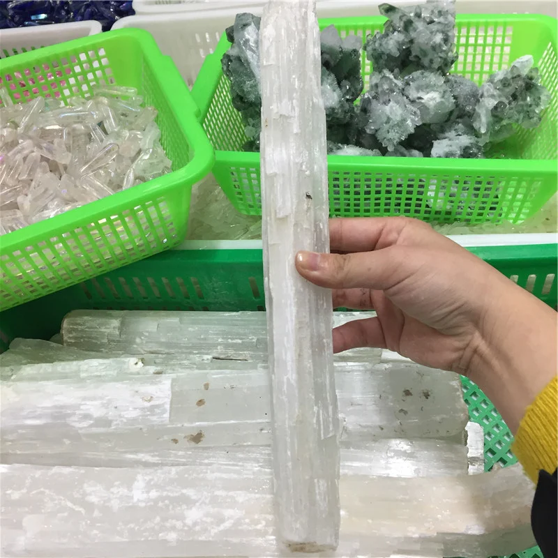 23 см Selenite палочки из Белого Гипса кристаллы палочки лезвия