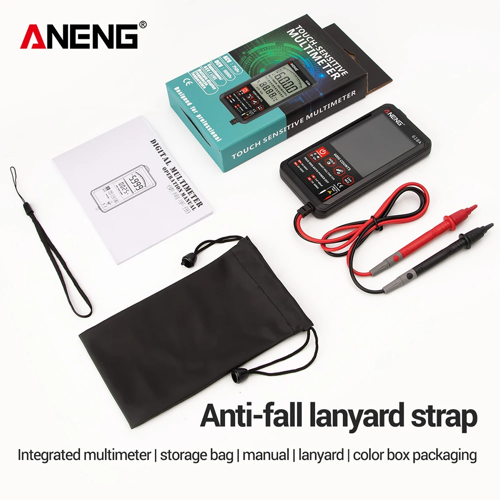 ANENG 618A Цифровой мультиметр 6000 граф DC/AC тестер напряжения измеритель тока