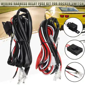 

12V 40A 5Pins Rocker Switch Wiring Harness Relay Fuse Kit SUV 4WD ON/OF LED Work Light Bar Car Boat Bus Waterproof
