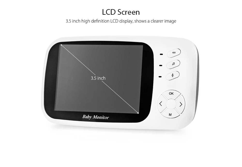 XF808 Wireless Digital Video Baby Monitor Night Vision Temperature Sensor