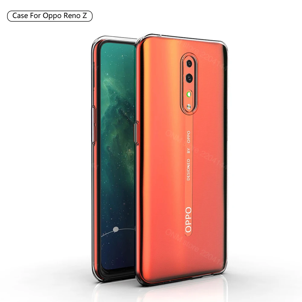 Чехол для Oppo Reno Z TPU силиконовый прозрачный бампер мягкий чехол прозрачная задняя