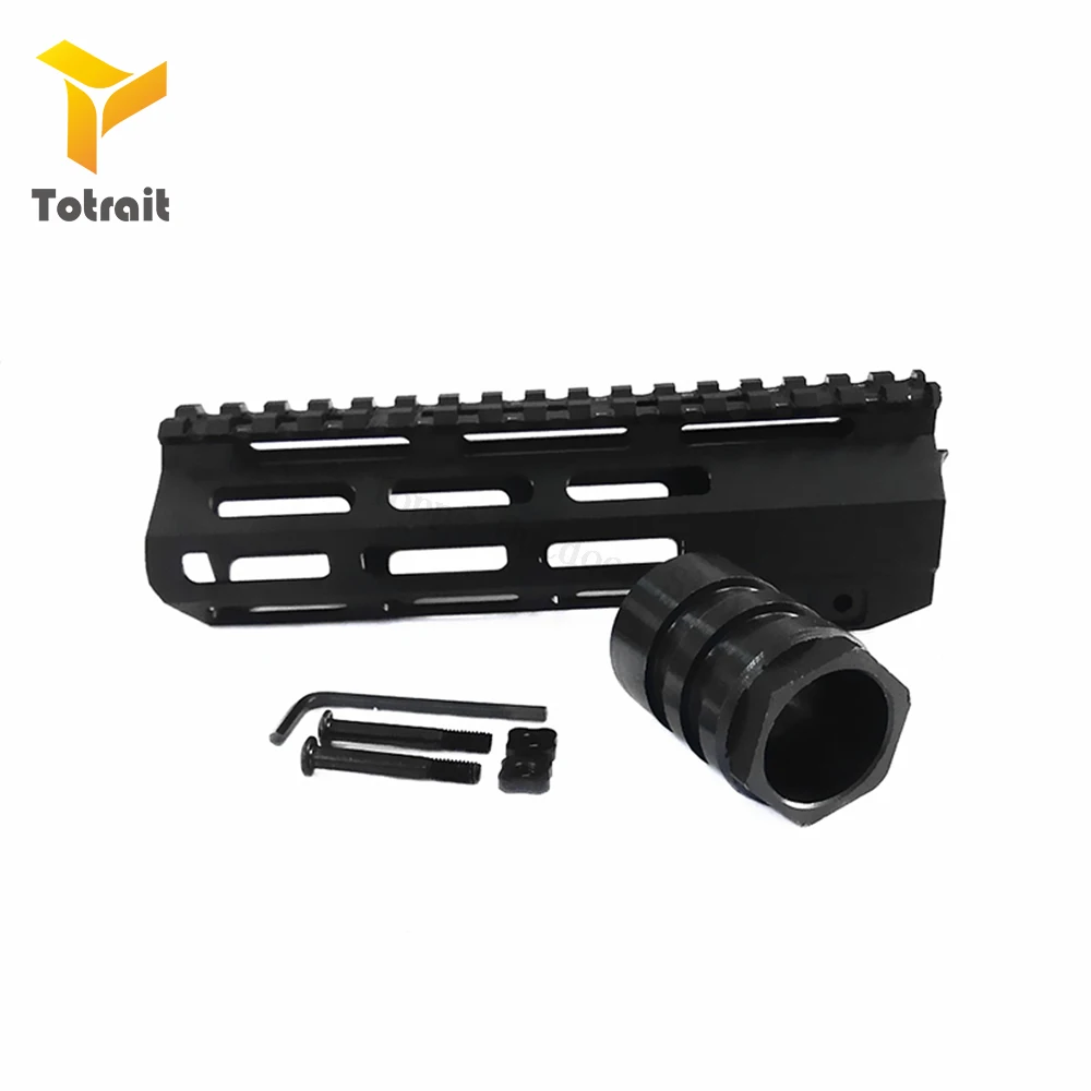 7inch TOtrait AR15 M-Lok Mlok " 9" 1" 12" 13," 15" 1" 19" 2" тонкий свободный поплавок M-LOK рукоятка Пикатинни прицел крепление со стальной гайкой - Цвет: 7inch