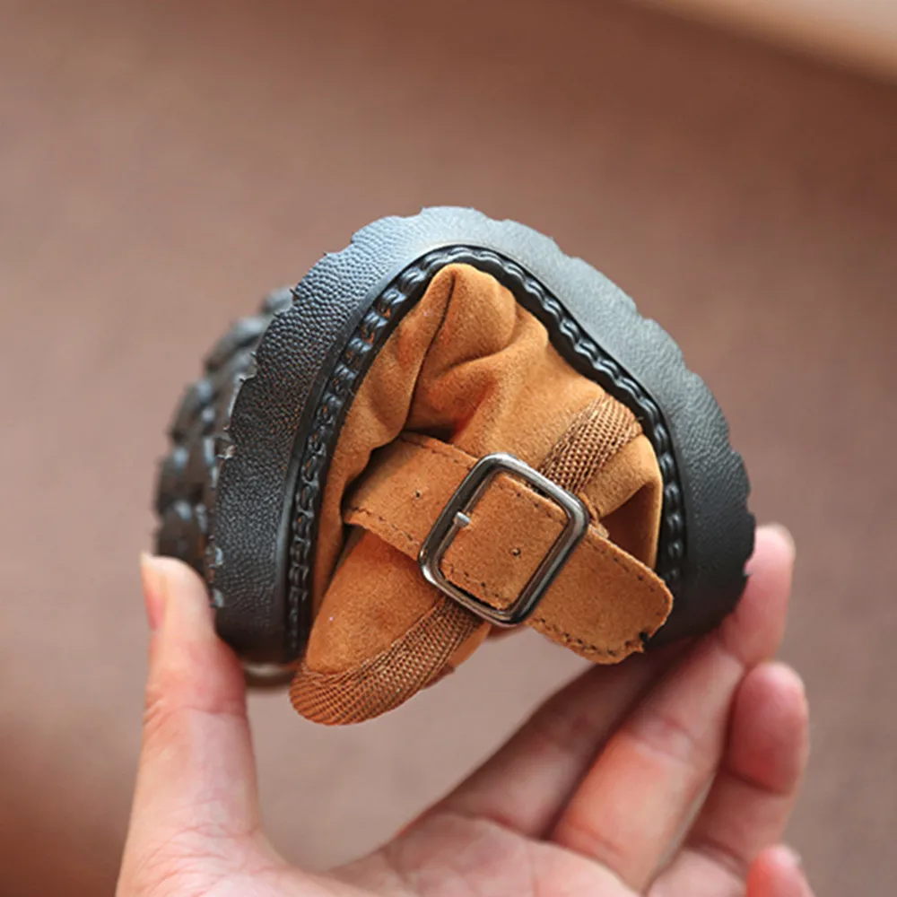 Tenis bebezapatilla deporte bebe; зимние ботинки для маленьких девочек; теплая однотонная повседневная обувь из флока на нескользящей подошве; deportivas bebe fille enfant; 1015