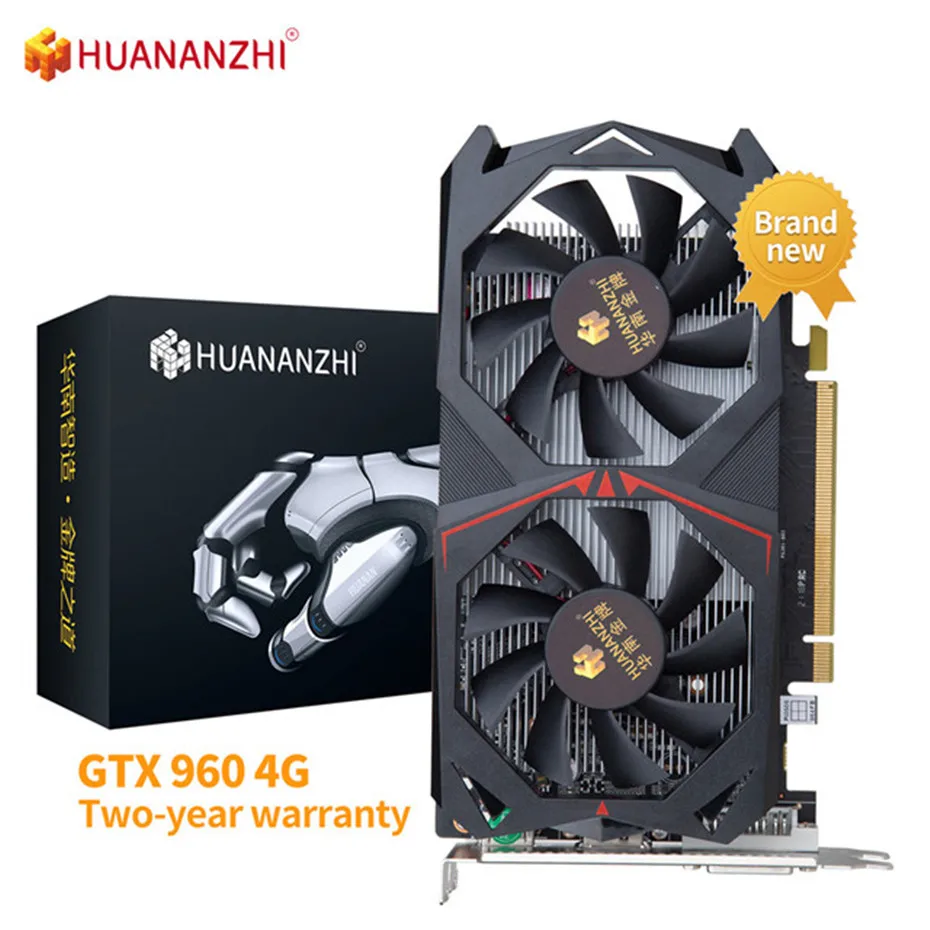 HUANANZHI GTX 1050TI 4G\GTX970 4G Graphics Cards Brand New Original 128Bit GDDR5 NVIDIA Geforce GTX 960 1050 1660 Video card video card for gaming pc