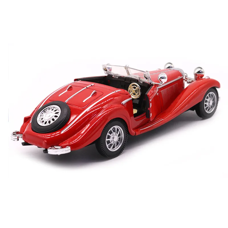 1:28 масштаб металлического сплава Модель автомобиля Diecasts 500K Классический выдвижной назад 1936 модель автомобиля игрушки для детей подарок