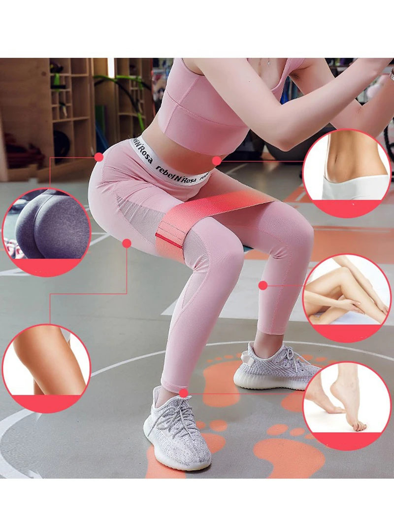 Anti Slip Cotton Hip Band Resistance Bands Booty Exercise Elastic Bands For Yoga Stretching Training Fitness Workout (36)