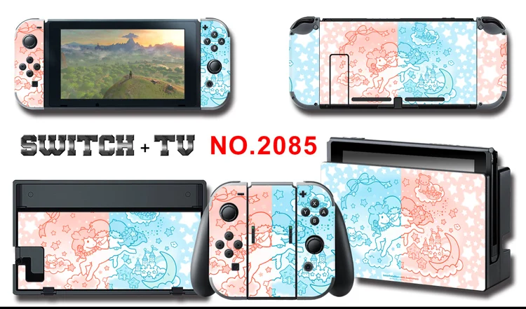 Защитная крышка наклейка Виниловая для консоли Nintendo Switch NS + контроллер держатель