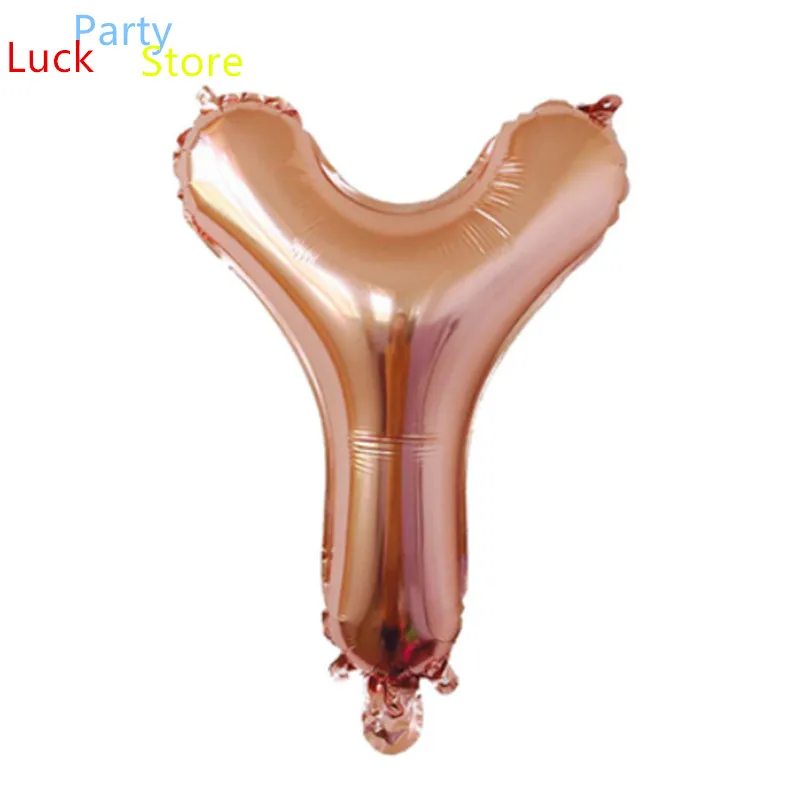 112 20PCS 16 inch English rose gold alphabet balloon birthday party wedding wedding room decoration aluminum film balloon