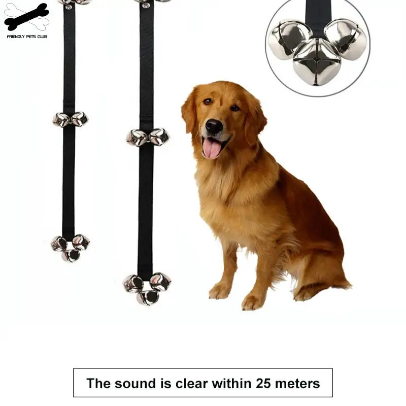 Pet Dog Training Dogs Doorbell Adjustable Rope Housetraining Communicate Alarm Clicker Training For Small Medium Large Pet Dog-3