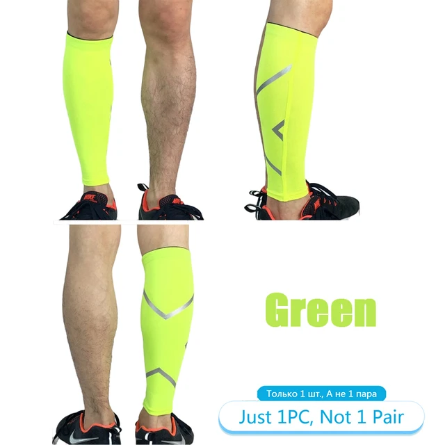 Tcare Sport Compression Calf Sleeves Leg Compression Sock Runners Shin Splint Varicose Vein Calf Pain Relief Calf Guards Running 1 Piece - Green