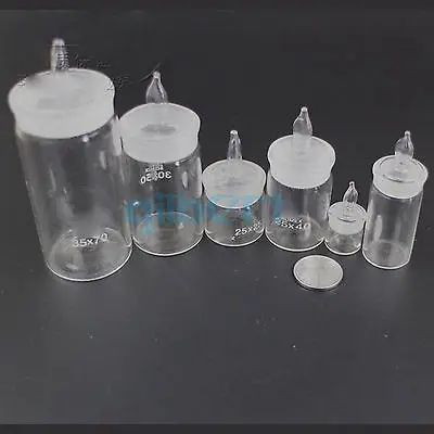 70x35mm Diameter x Height Lab Glass Weighting Bottle with Ground Glass Stopper