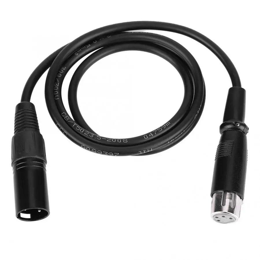4pin XLR кабель для мужчин XLR Женский силовой кабель адаптация XLR к XLR Женский шнур 100 см кабель питания