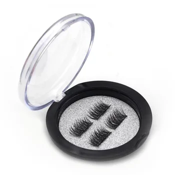 

2Pairs Magnetic eyelashes with 3 magnets handmade 3D/6D lashes Gift magnet comfortable eyelashes with natural Box false P3D6