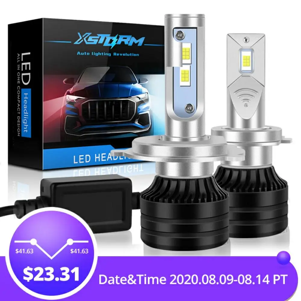 2Pcs 80W 18000LM H7 LED Canbus H1 H3 H4 H8 H11 9005 HB3 9006 HB4 Led Headlight Bulbs Car Lights Mini Turbo LED Automobiles Lamp|Car Headlight Bulbs(LED)| - AliExpress