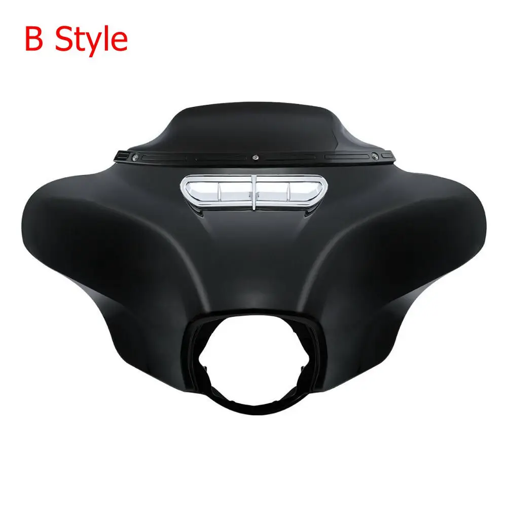

Motorcycle Front Upper Outer Fairing + LED Windshield Trim For Harley Electra Glide Street Glide Ultra Limited 2014-2019