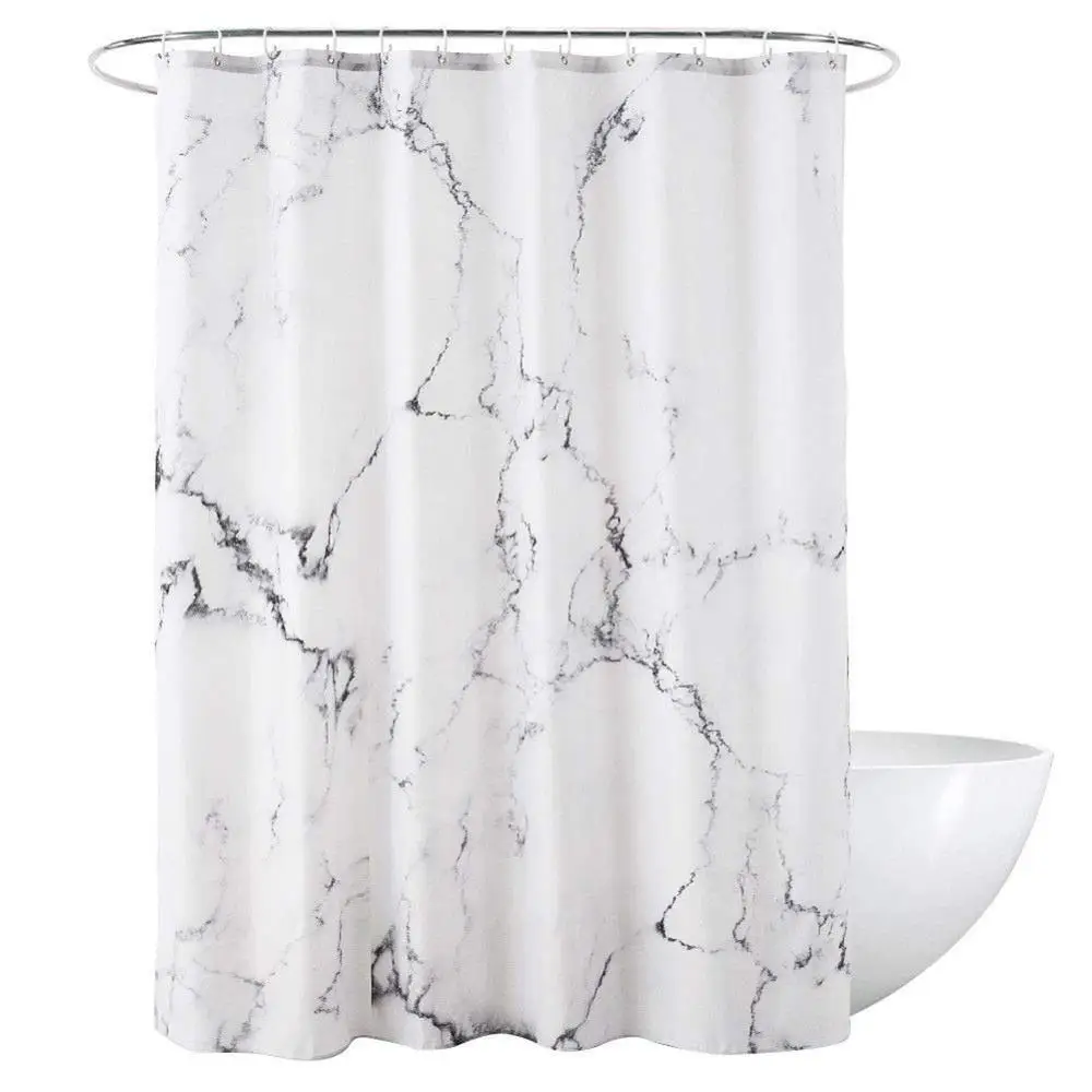 Shower Curtains Polyester Decorative Bathroom Waterproof Mold-proof Anti-Bacterial 12pcs Hooks Privacy Protection 72x72inch