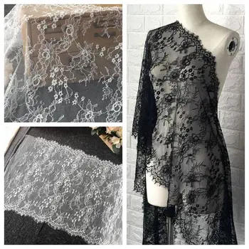 

48cm wide, 300cm long eyelash lace top, french chantilly lace for wedding gowns, bride dress, veils lace accessories nice!