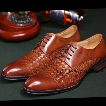 

Loafers Male Cowhide Pointed Casual Leather British Style Zapatillas Cow Leather Solid Hombre Genuine Leather Full Grain Leather