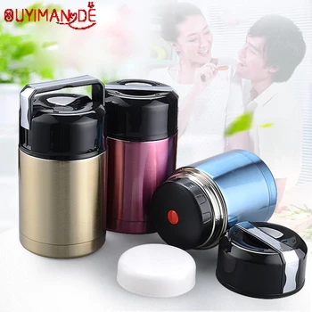 

Large Capacity 800ML&1000ML Insulated Cup Vacuum Flasks & Thermoses Thermocup Lunch Thermos Food with Containers Thermo Pot Box