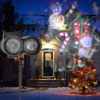 

20 Pattern Outdoor LED Christmas Projector Lamp Excellent ABS Waterproof Festival Spotlight Equipped with 20 Pattern Cards