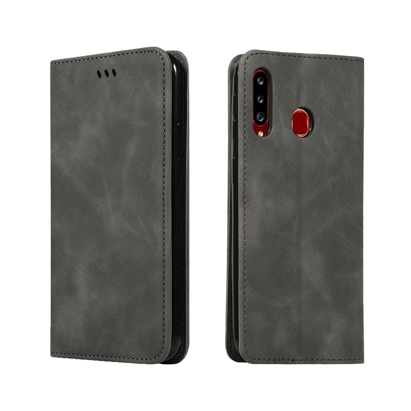 Gray Для samsung Galaxy A20S чехол A207F Мягкий Бампер Filp кошелек из искусственной кожи чехол для samsung A20S чехол для samsung A20S чехол 6,5 Дюймов - Цвет: Gray
