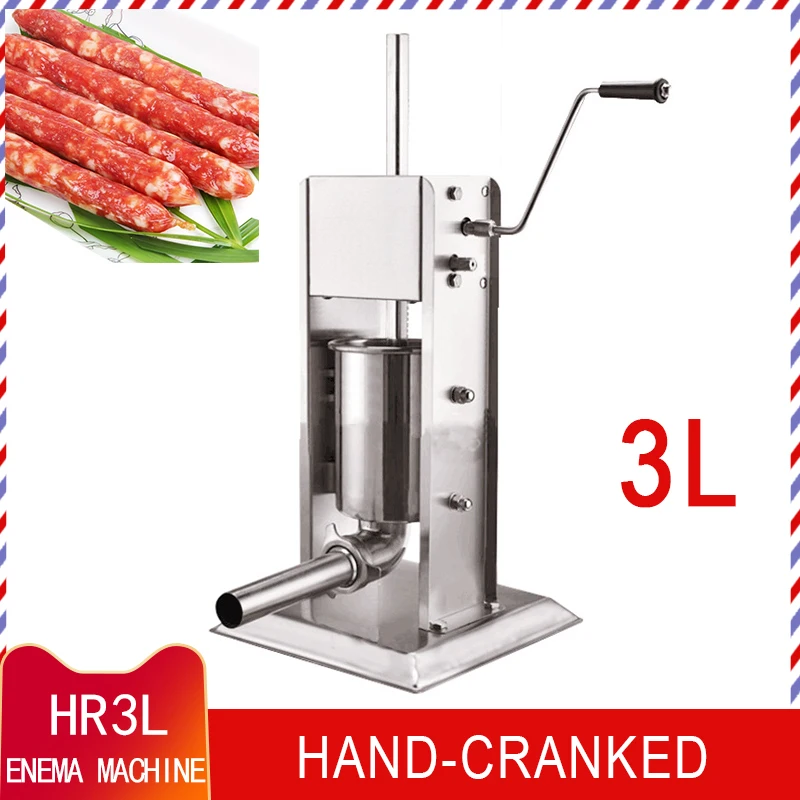 Hand-Cranked 3L Small Electric Enema Machine Sausage making Homemade churrera Stainless Steel Canning Tool | Бытовая техника