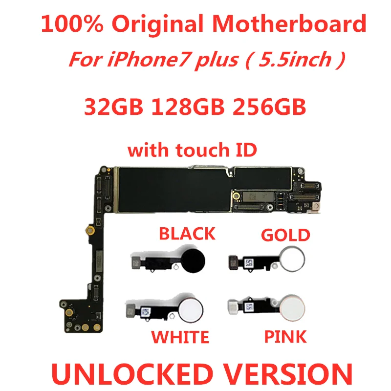 Оригинальная материнская плата SamuelT для iphone 7 plus с Touch ID/без ID разблокированная P