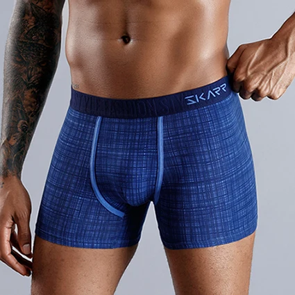 B8Printing Dark blue Боксеры Нижнее белье Cueca мужские трусы-боксеры размера плюс мужские трусы мужские боксеры шорты сексуальные мужские трусы - Цвет: B8Printing Dark blue