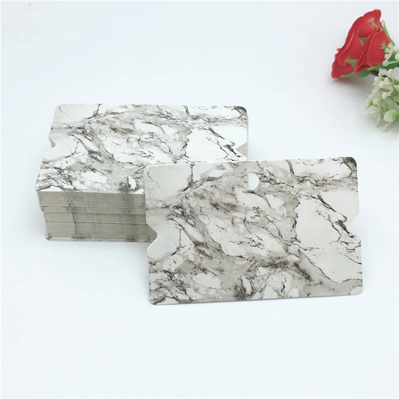 8.5x5.5cm 50 шт. мраморный узор печать дизайн ювелирные изделия упаковка Набор карточек карты серьги карты ожерелье карты шпилька картонные витринные подставки - Цвет: 8.5x5.5cm