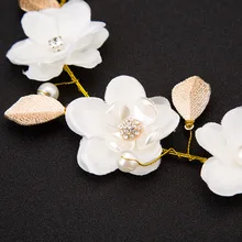 Корейский стиль классический невесты оголовье ручной работы цветочный головной венок свадебное платье с цветочными листьями украшения