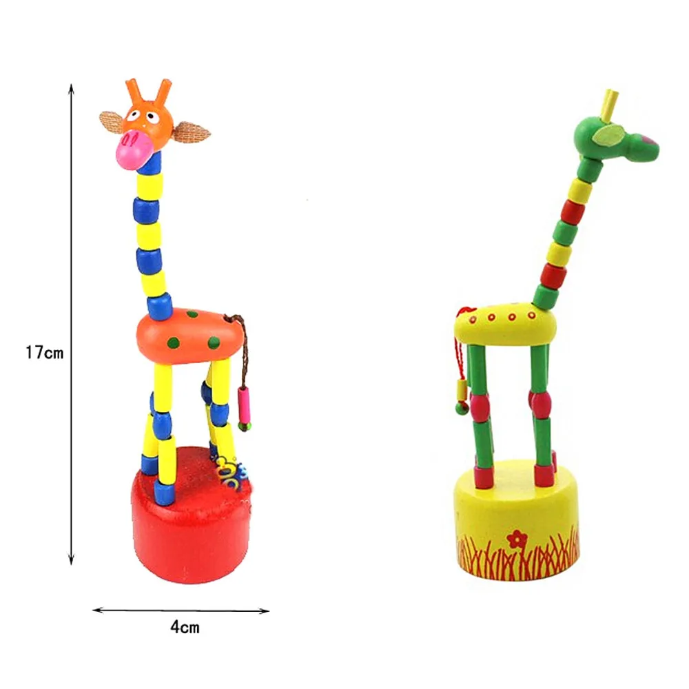 Фигурки игрушки Детская развивающая игрушка подставка для танцев красочная качалка Жираф деревянные игрушки леверт дети мальчики девочки подарок ZXH