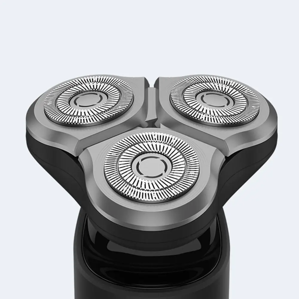 Xiaomi электрическая бритвенная головка для мужчин, сухая влажная бритвенная машина, триммер для бороды, сменный мужской t перезаряжаемый основной-Sub двойное лезвие