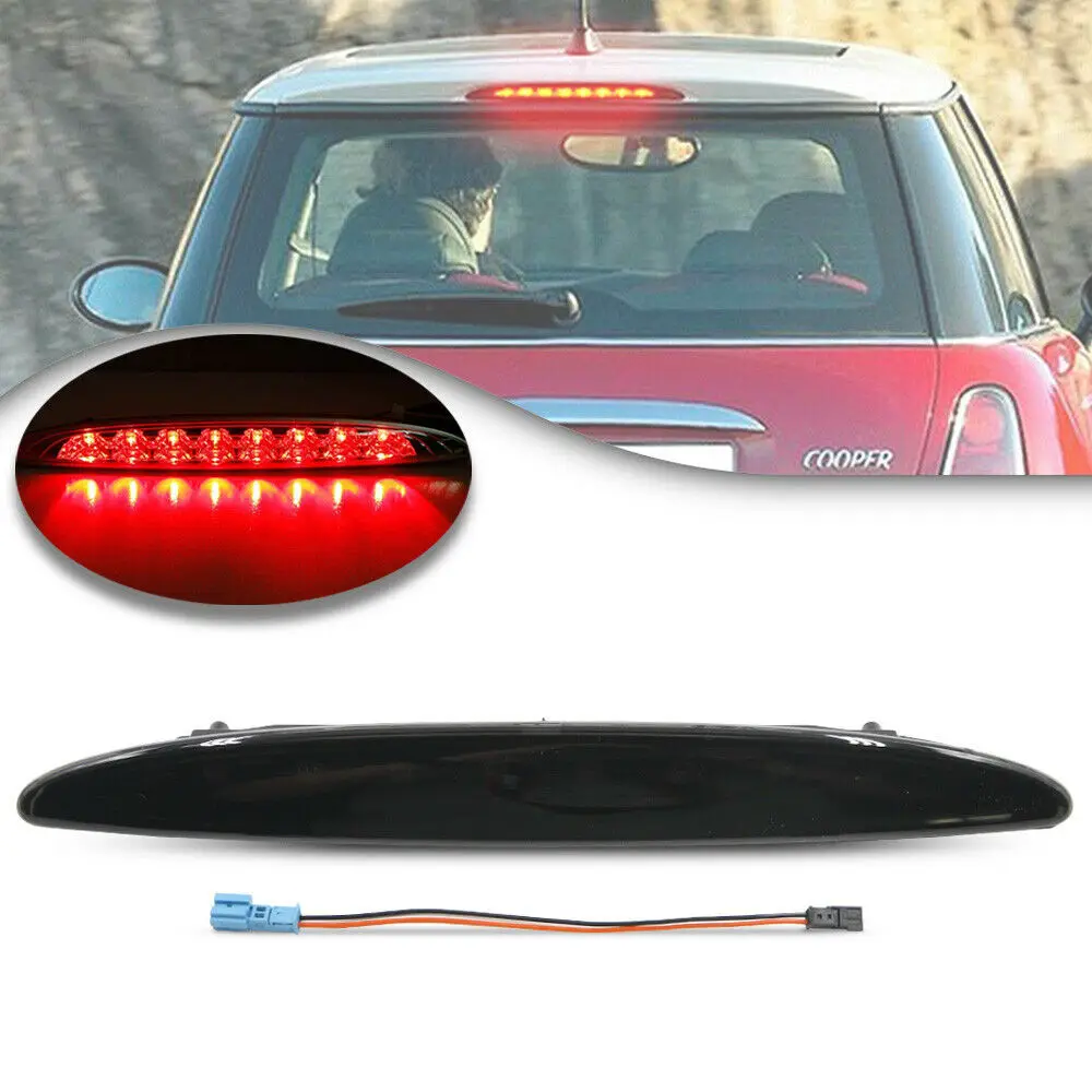 

Smoke Lens For Mini Cooper R50 R53 LED Rear Strip High Mount Tail Third 3RD Stop Brake Red Led Rear Lamp