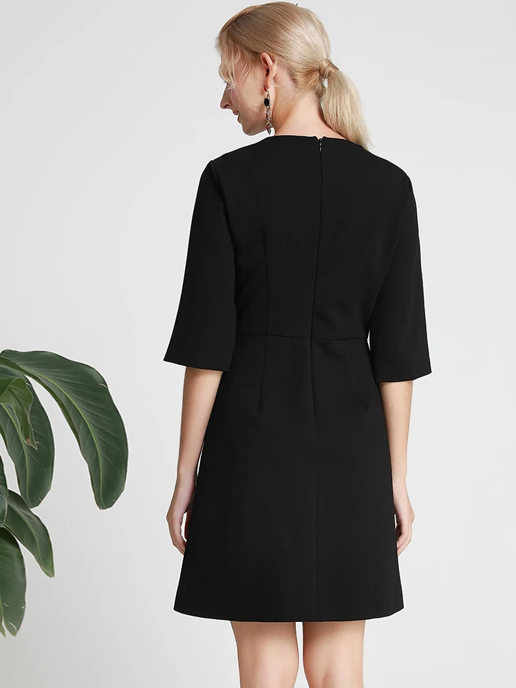 MoaaYina, модное дизайнерское подиумное платье, весна-лето, женское платье с вышивкой, с пайетками, черные элегантные тонкие платья