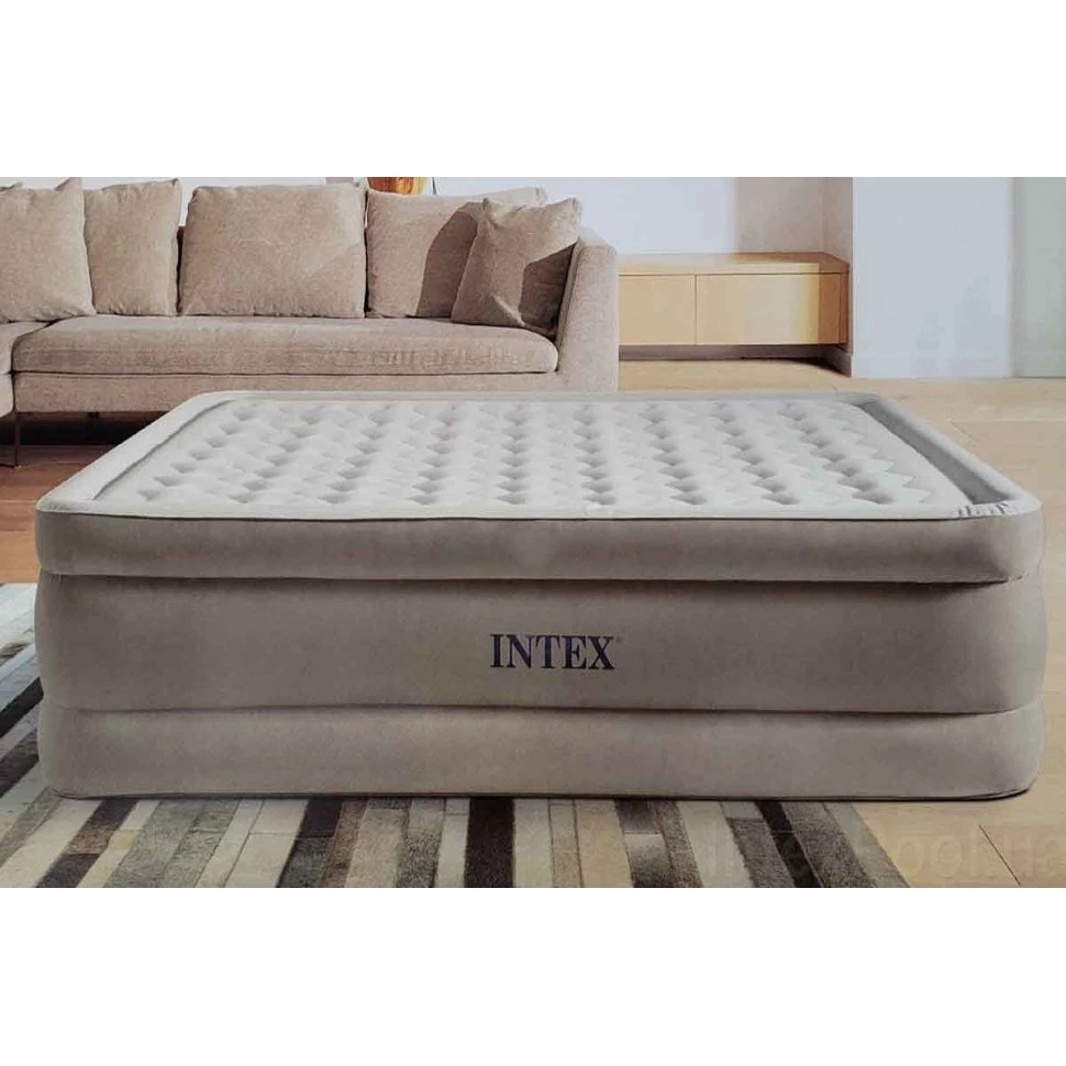 Кровать надувная ultra plush. Intex ultra plush queen 220v 152x203x46cm 64428. двуспальная надувная кровать ultra plush 152х203х46см, intex - 64428. двуспальная надувная кровать intex. nтех 64428 152x203x46-7.500₽(сумка для кровати.