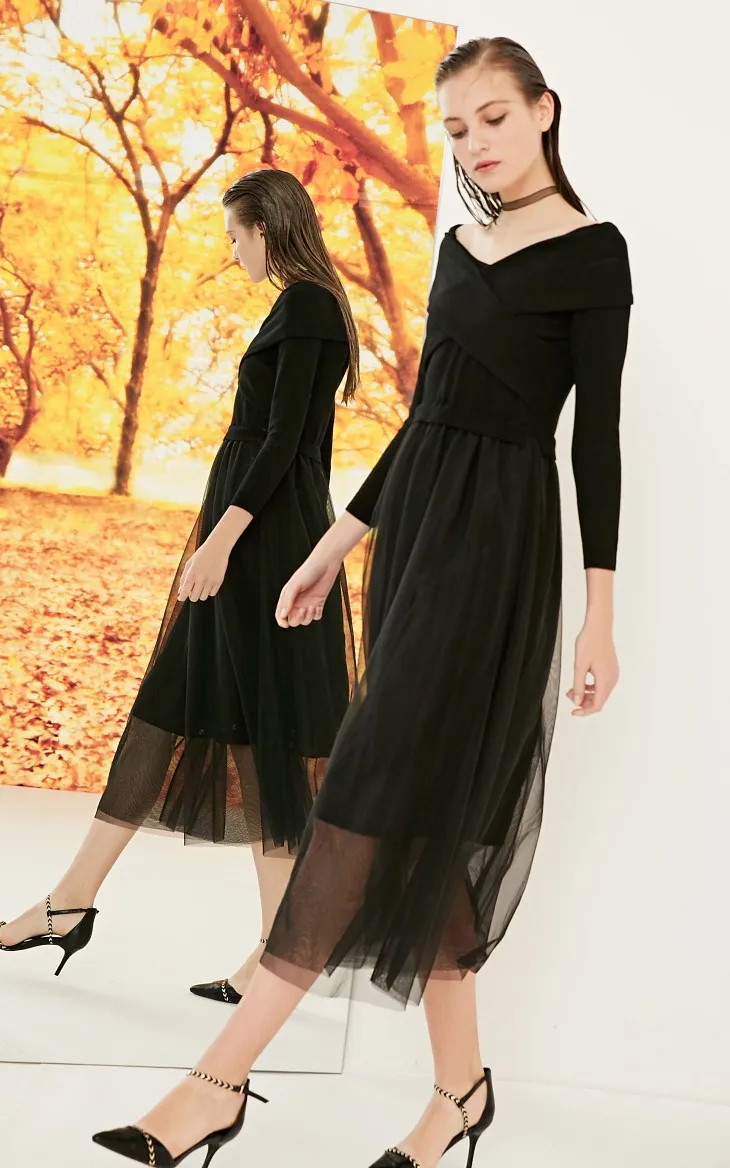 Vero Moda женское трикотажное платье с высокой посадкой и рукавами 3/4 | 31917C501
