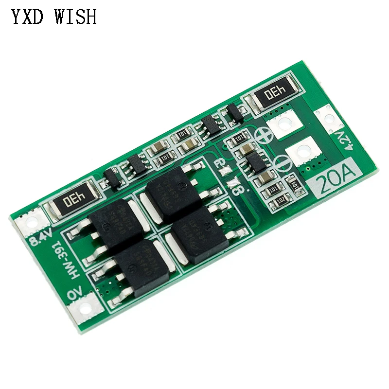 Proteção da Bateria de Lítio 7.4v 8.4v 18650 Bms Placa Polímero Padrão Balanceamento Módulo Carregador Kit Diy 10 Pçs 2s 10a 20a 10 pçs 2s 10a 20a 7.4v 8.4v