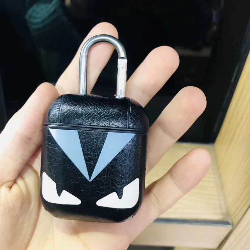 Роскошный брендовый кожаный чехол Devil Eyes для Airpods, защитная Беспроводная bluetooth-гарнитура, аксессуары, коробка для зарядки, сумка для наушников - Цвет: 4