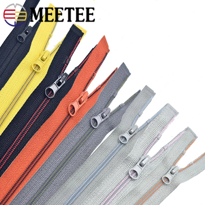 Meetee 2 шт. 37-55 см 4# нейлоновая застежка-молния открывающийся автоматический замок Декор молния для куртки DIY сумки Текстильная Одежда Швейные аксессуары молния