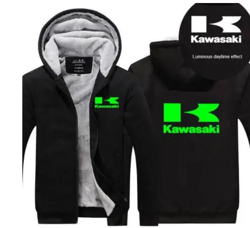 5 цветов,, зимняя Толстовка для мотогонок, свитер для Kawasaki, куртка для внедорожника, мужское повседневное пальто, пуловер, шерстяная куртка с подкладкой X - Цвет: 18