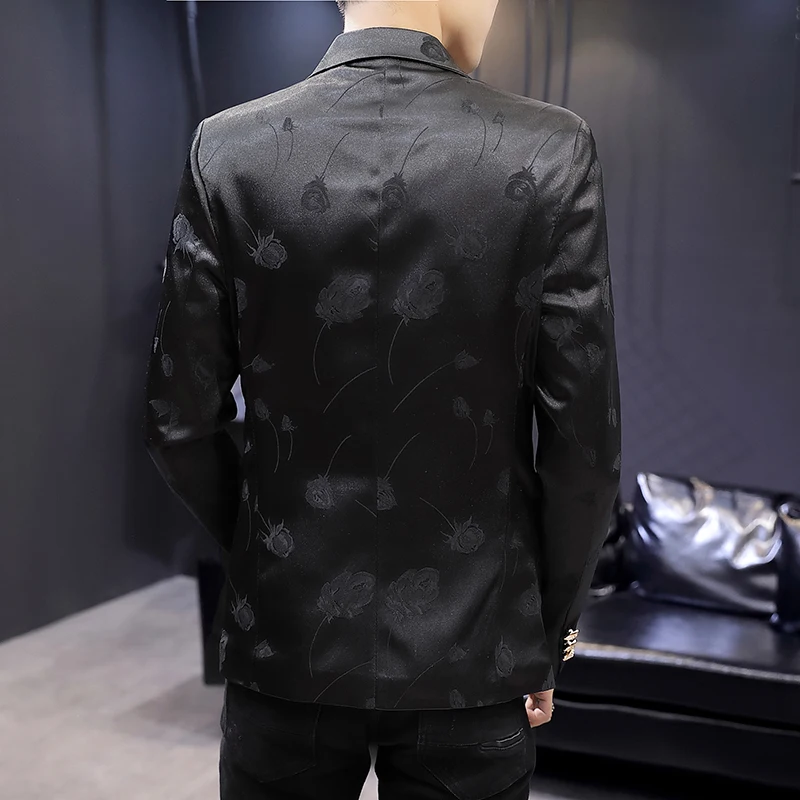 New Fashion Men Dress Jacket Long Sleeve Men's Business Casual Suit Coats Black White Blue Slim Fit Men Blazer Jackets New Fashion Men Dress Jacket Long Sleeve Men's Business Casual Suit Coats Black White Blue Slim Fit Men Blazer Jackets