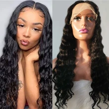 

Transparent Deep Wave Lace Front Wigs Perunvian Remy Human Hair Wigs For Women Wet And Wavy Deep Wave T Part Lace Front Wig