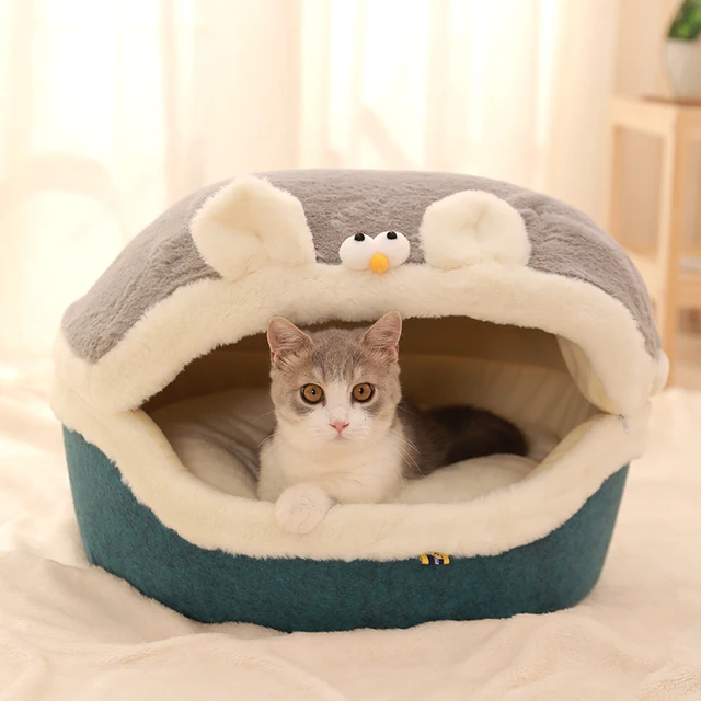 HOOPET Cat Bed House Soft Plush Kennel Puppy Cushion Small Dogs Cats Nest Winter Warm Sleeping Pet Dog Bed Pet Mat Supplies 2