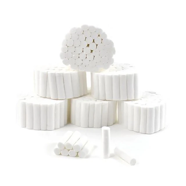 50pcs Dental Cotton Roll High Purity Medical Surgical Cotton Rolls