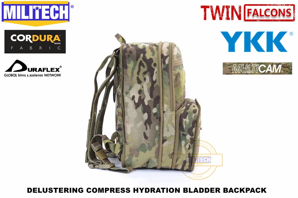 Bexiga de Água Militech Compressa Flatpack Hidratação Mochila Mk3 Compatível 8l Bolsa Milspec tw 500d Cordura Delusted 26 Militech compressa flatpack hidratação mochila mk3 compatível