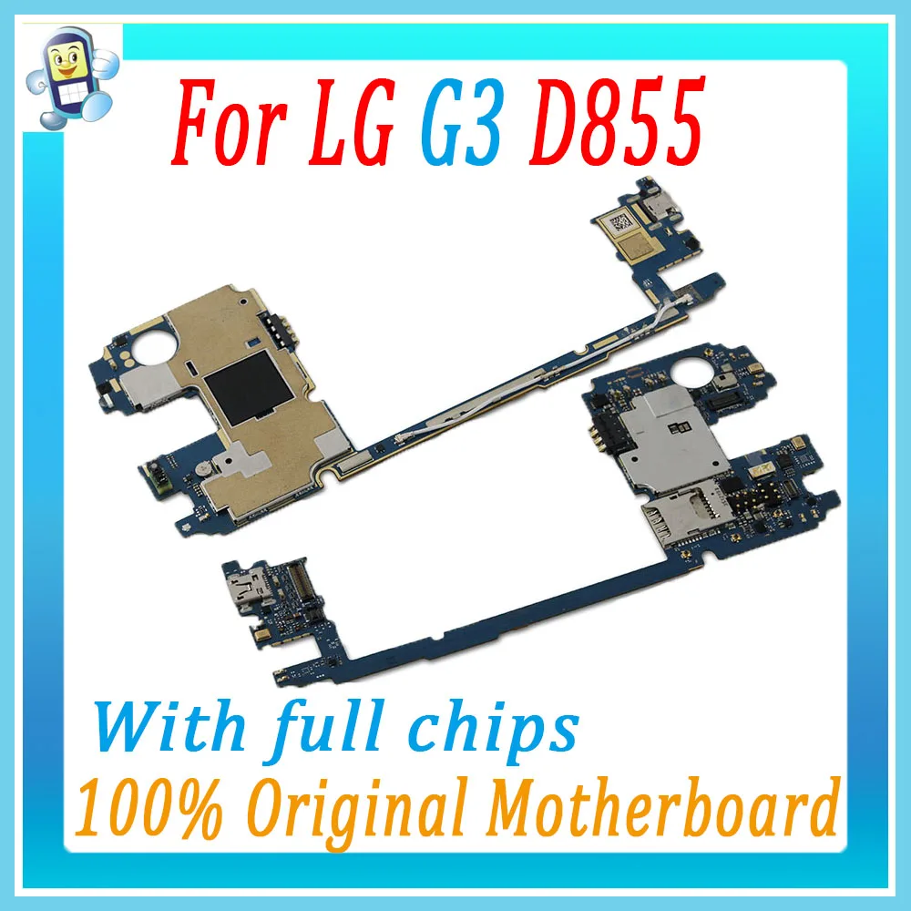 

Unlocked original motherboard For LG G3 D855 MB With Full chips mainboard MB Android Board 16GB 32GB