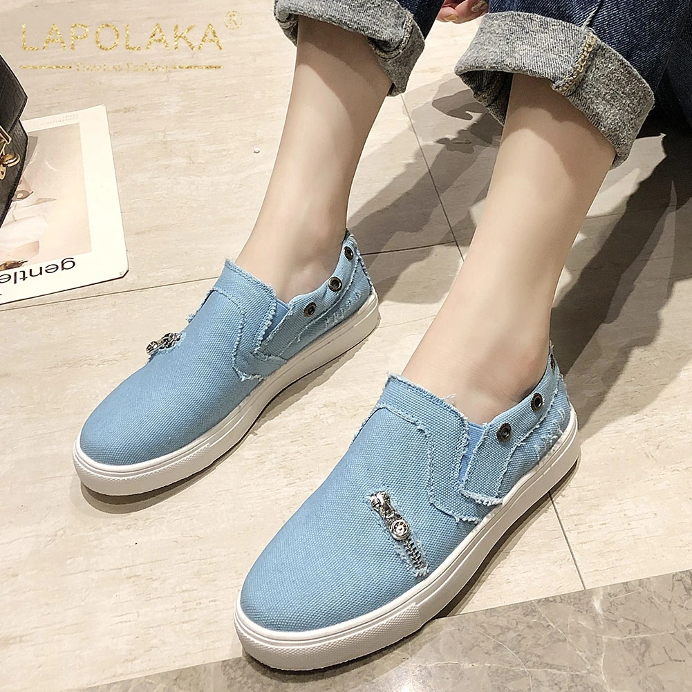 

Lapolaka Hot Sale 2020 Dropship Platform Casual Shoes Woman Vulcanize Slip-On Spring/Autumn Leisure Vulcanize Women Shoes