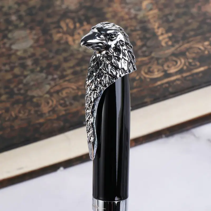 Eagle Head Owl Clip Fountain Pen Delicate Medium Nib 0.7mm Signature Pens Business Office School Supplies Collection Gift