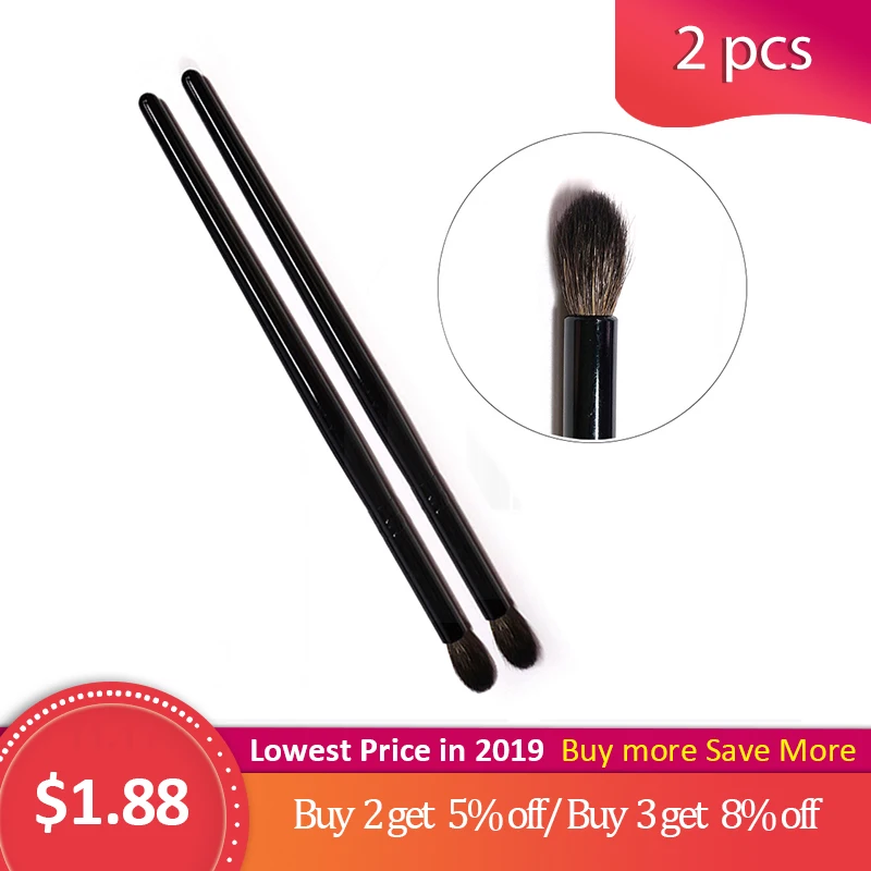

2Pcs Eye Makeup Brushes Natural Goat Hair Tapered Eyeshadow Brush Blending Smudge Shader Makeup Brushes Beauty Cosmetics Tool